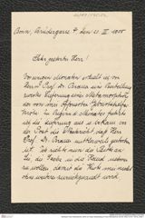 Nachlass Franz Steindachner, Brief von Hugo Hackenberg an Franz Steindachner (20.06.1905), Inv.Nr. 195.02, Seite 1